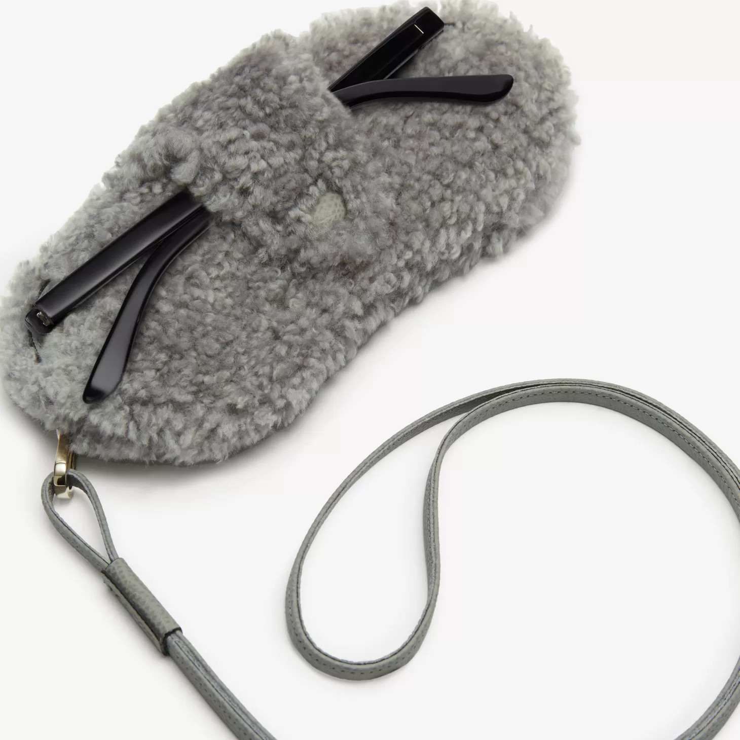 Shearling Glasses Case with Lanyard | Valextra Fashion